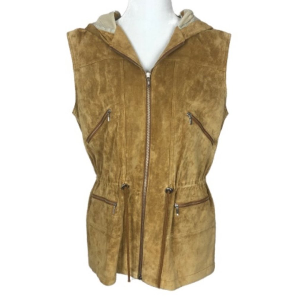 Danier Genuine Leather Suede Sleeveless Jacket